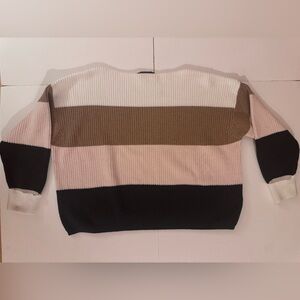 French Connection Women's Striped Cotton Sweater Size XS in EUC